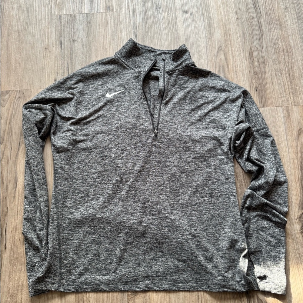 Nike Gray Running Quarter-Zip Pullover